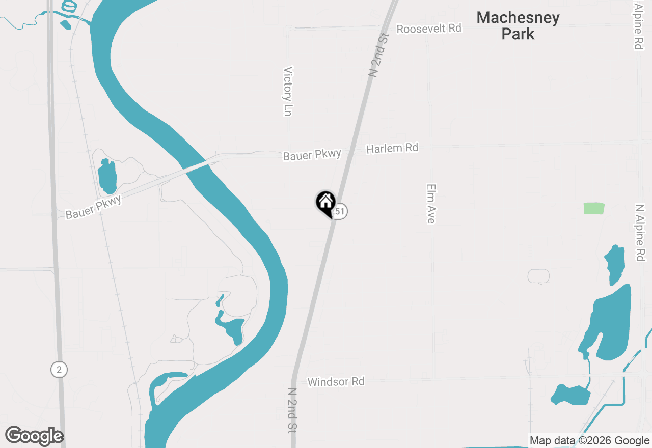 Map of 7604 N 2nd Street, Machesney Park, IL 61115