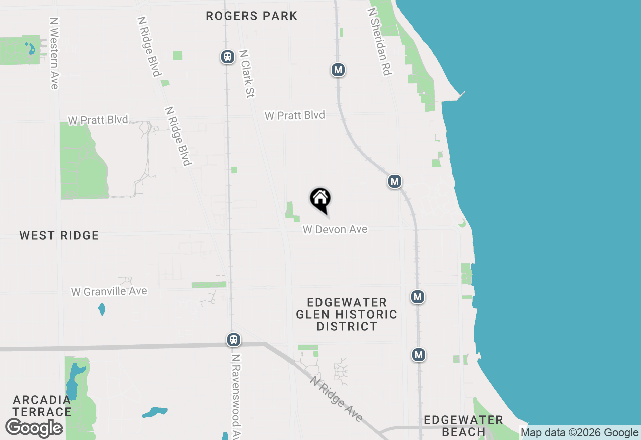 Map of 6419 N Greenview Avenue #3N, Chicago, IL 60626