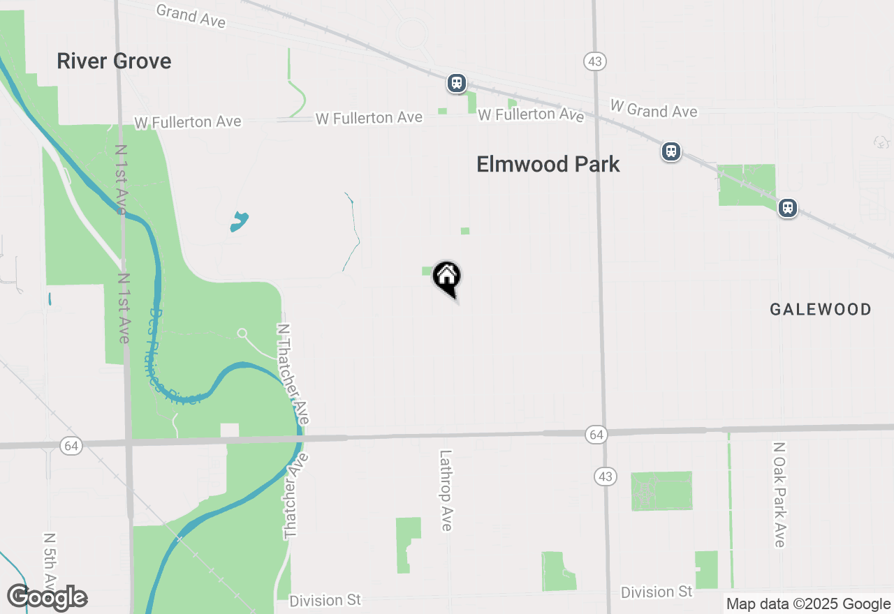 Map of 1909 N 76th Avenue, Elmwood Park, IL 60707