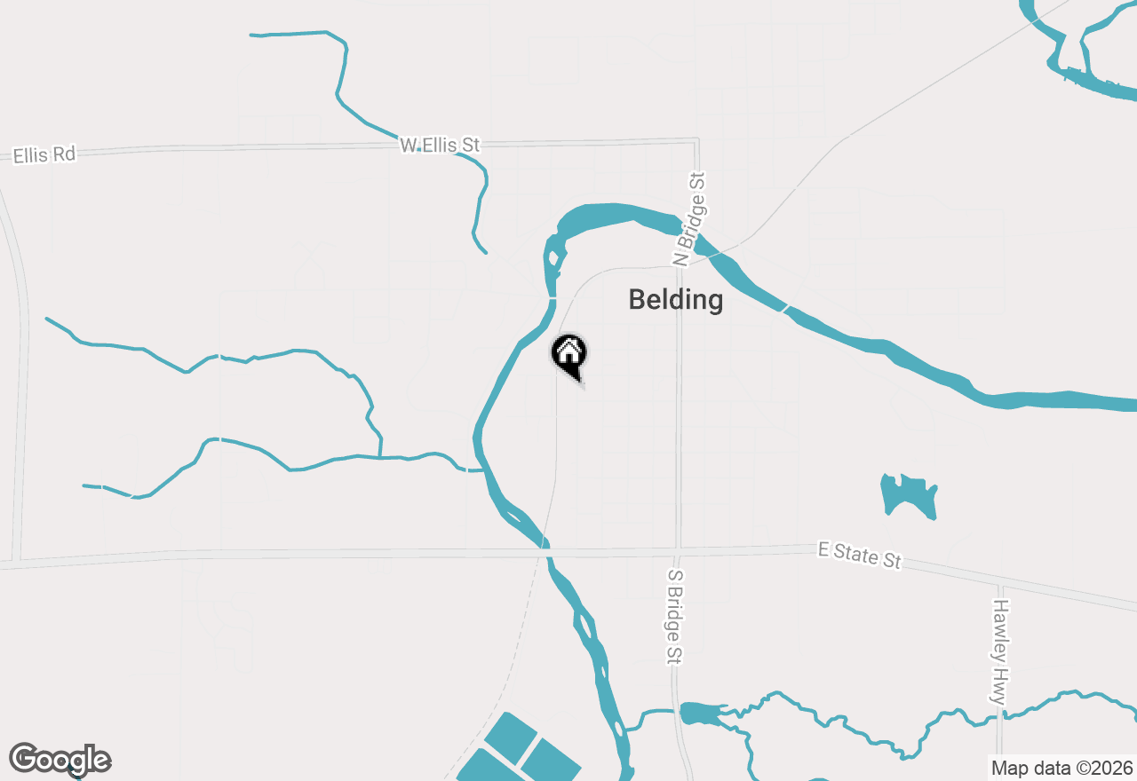 Map of 413 S Front Street, Belding, MI 48809
