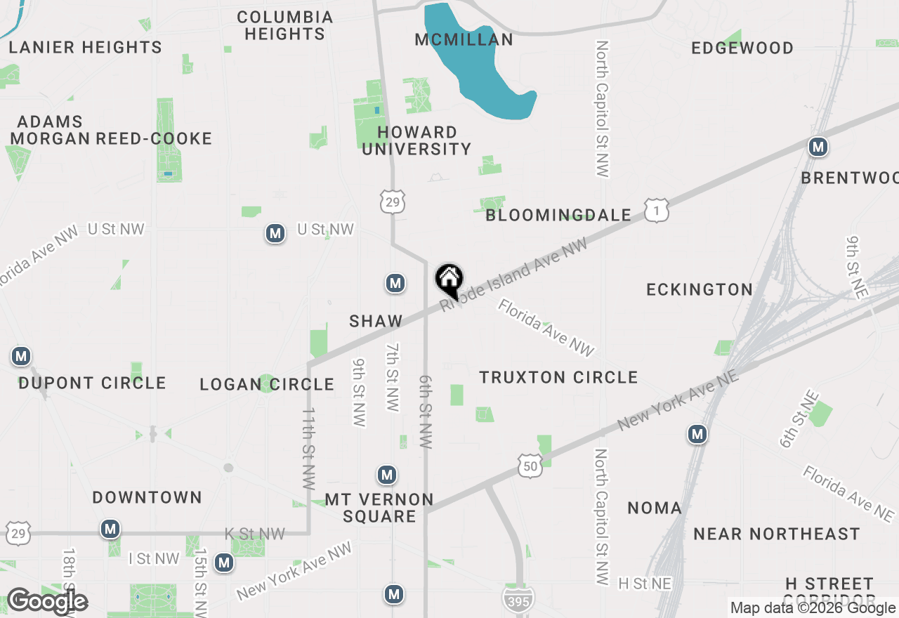 Map of 440 Rhode Island Avenue Nw #303, Washington, DC 20001