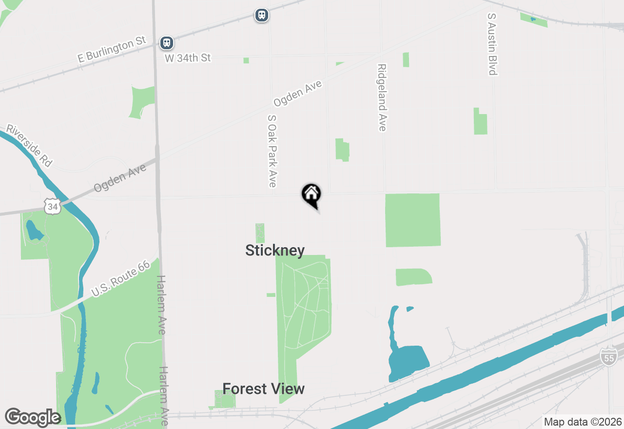 Map of 3936 S Clarence Avenue, Stickney, IL 60402