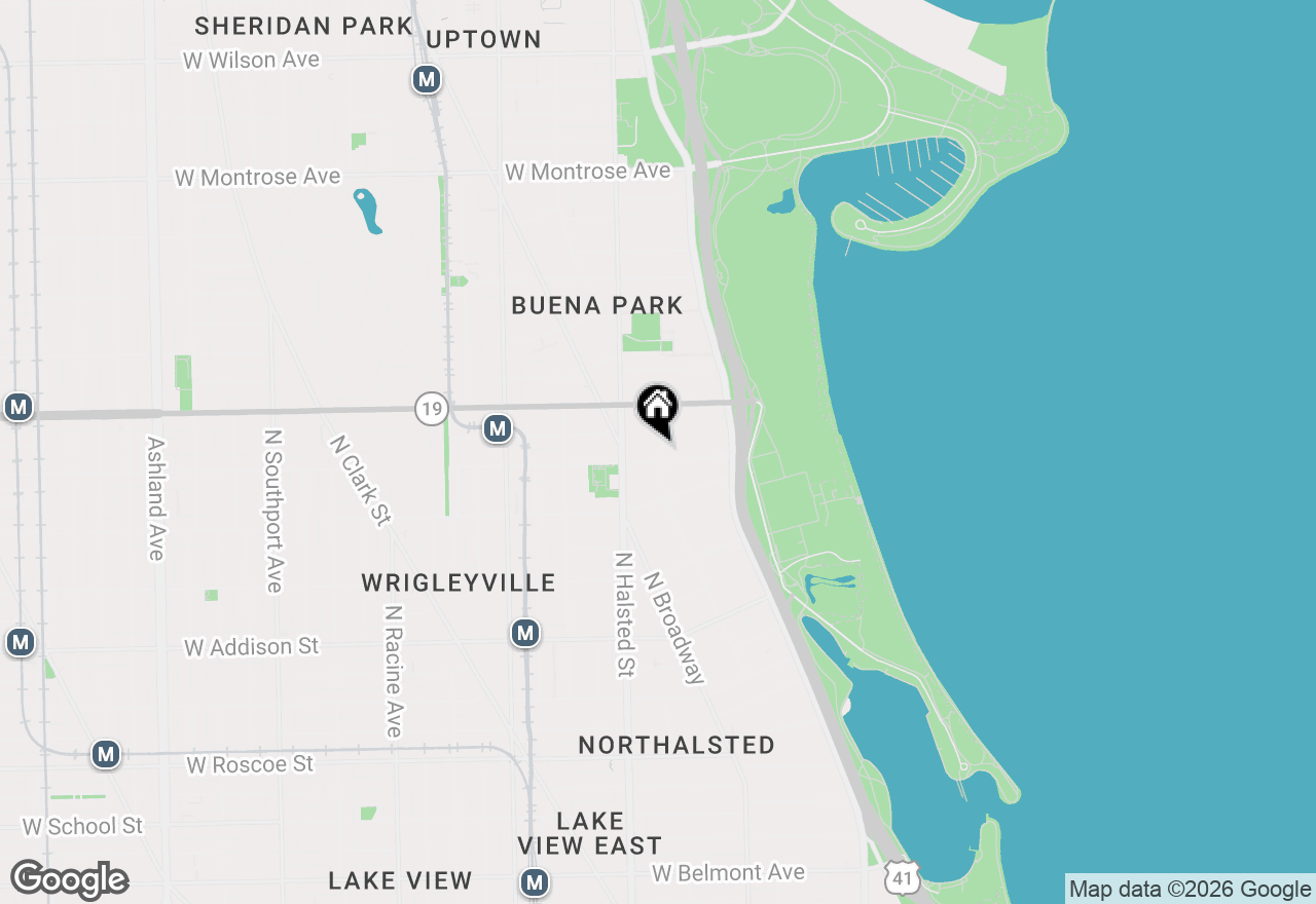 Map of 3900 N Pine Grove Avenue #808, Chicago, IL 60613
