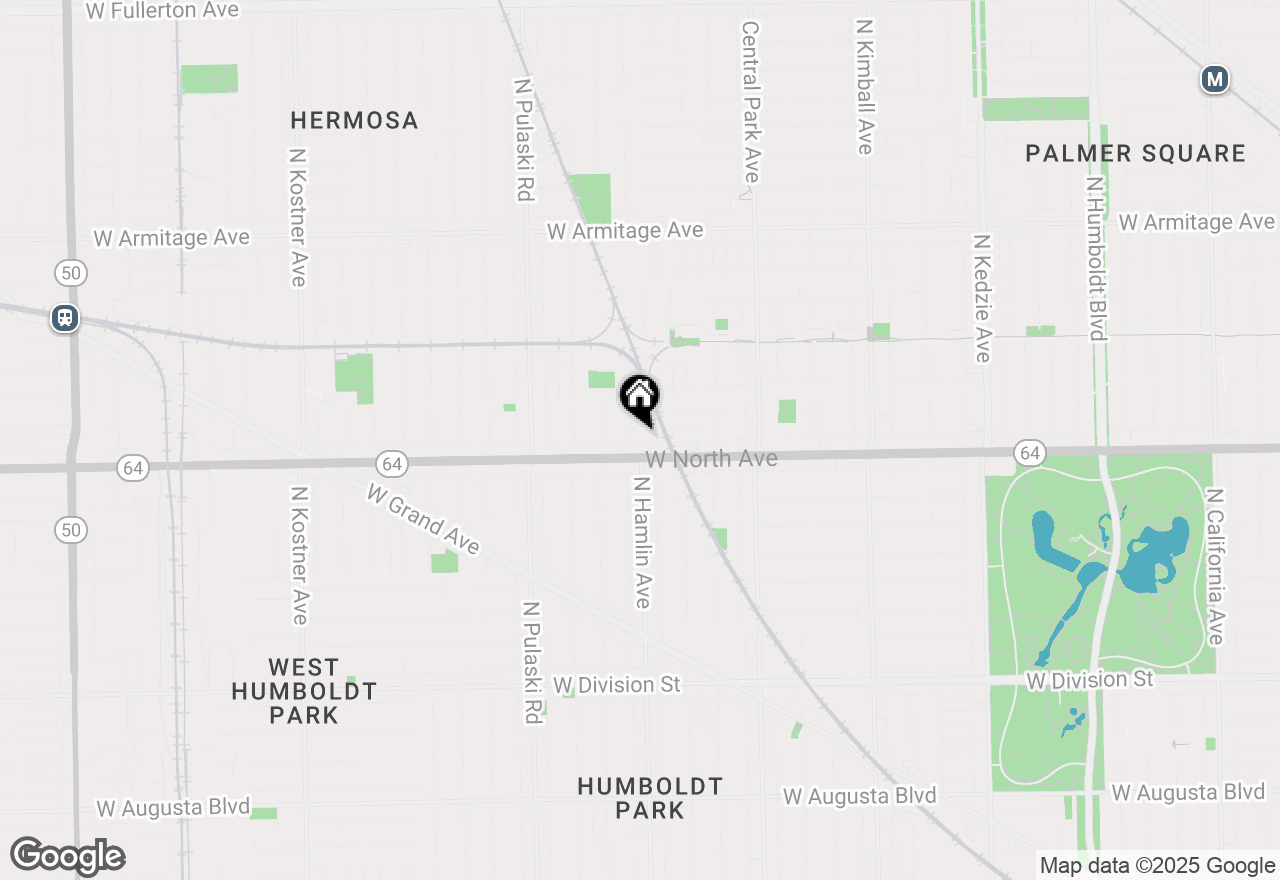 Map of 1616 N Hamlin Avenue, Chicago, IL 60647