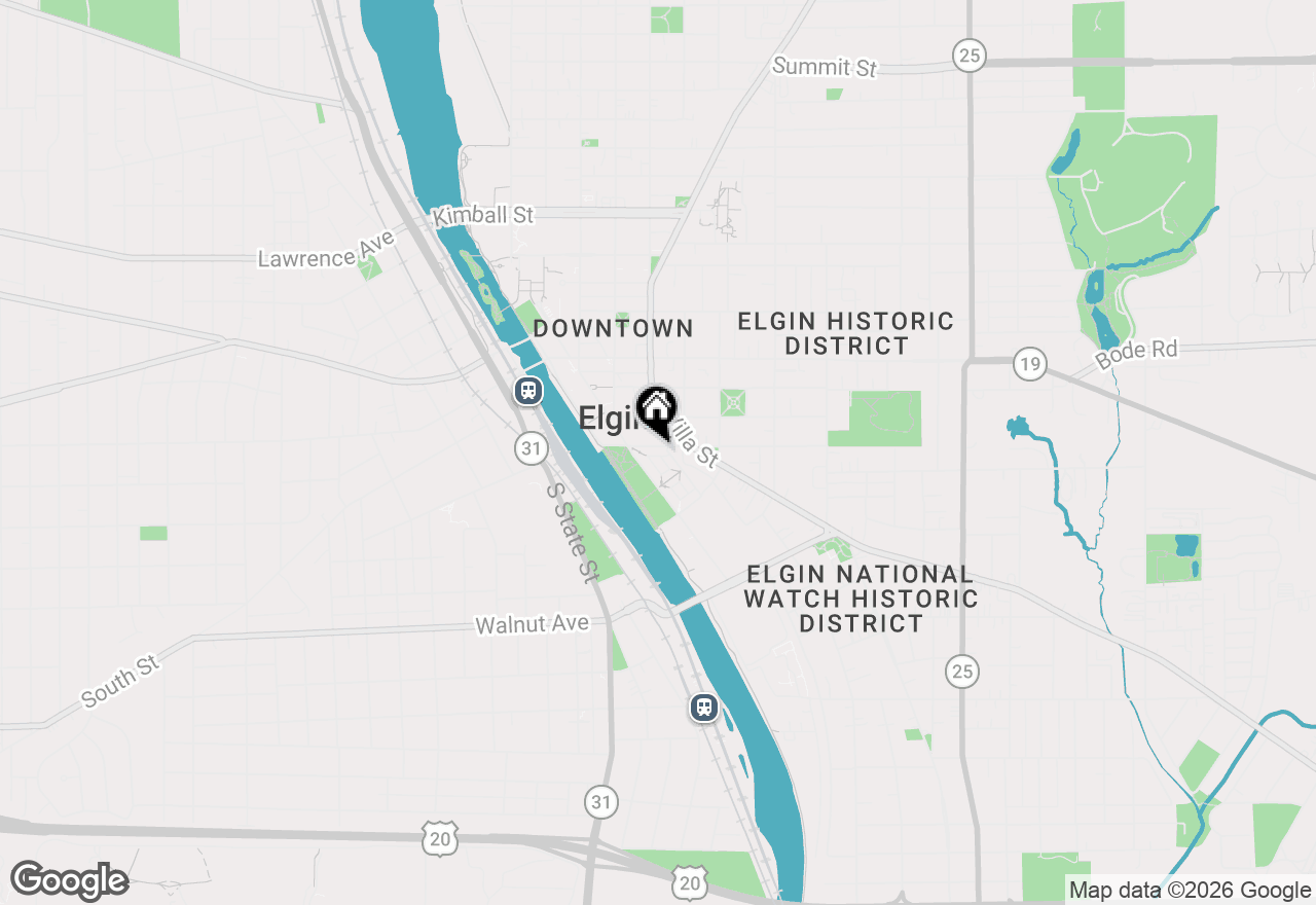 Map of 211 Prairie Street, Elgin, IL 60120