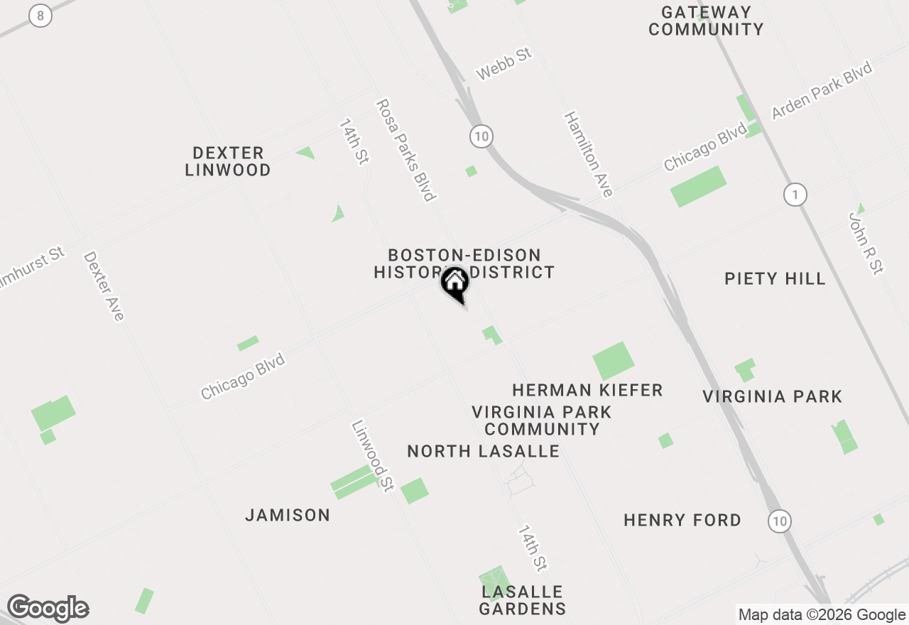 Map of 1990 Edison Street, Detroit, MI 48206