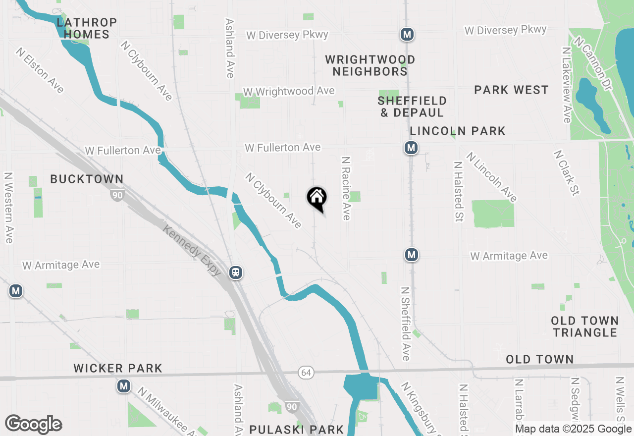 Map of 2124 N Lakewood Avenue, Chicago, IL 60614