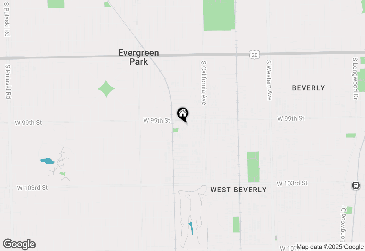 Map of 2918 W 99th Place, Evergreen Park, IL 60805