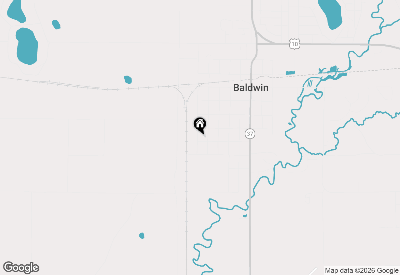 Map of 530 Cherry Street, Baldwin, MI 49304