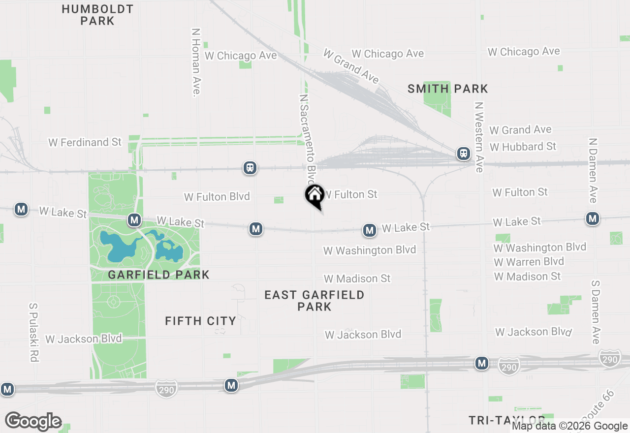 Map of 233 N Sacramento Boulevard, Chicago, IL 60612