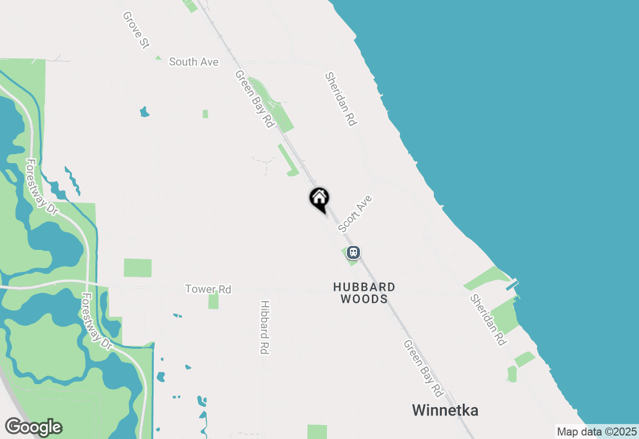 Map of 97 Linden Avenue, Glencoe, IL 60022