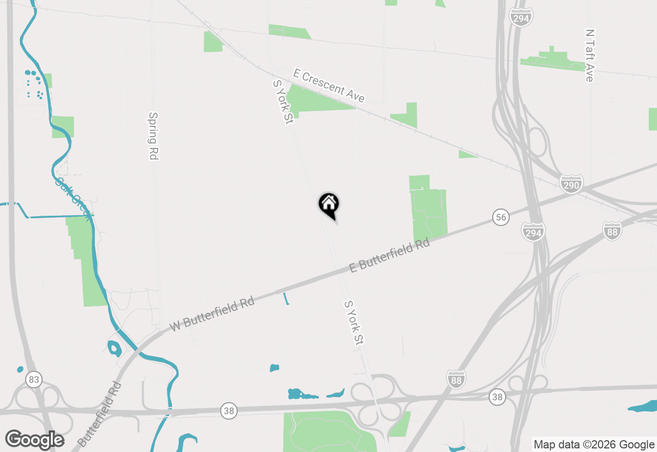 Map of 875 S York Street, Elmhurst, IL 60126