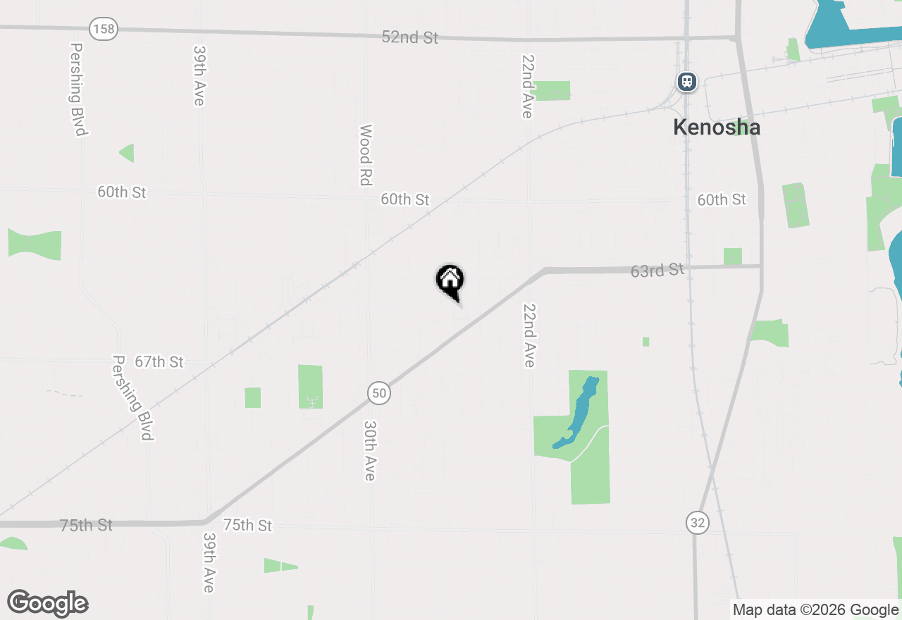 Map of 6414 26th Ave, Kenosha, WI 53143