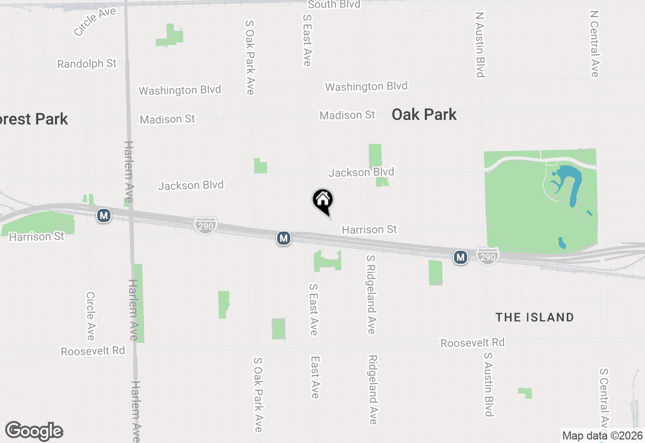 Map of 833 S Scoville Avenue, Oak Park, IL 60304