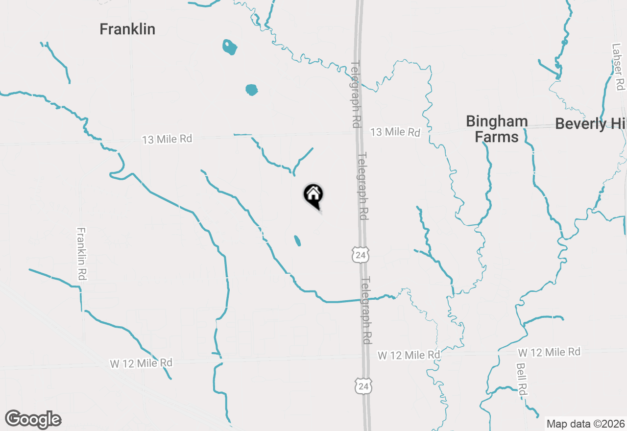 Map of 30485 Helmandale Drive, Franklin, MI 48025