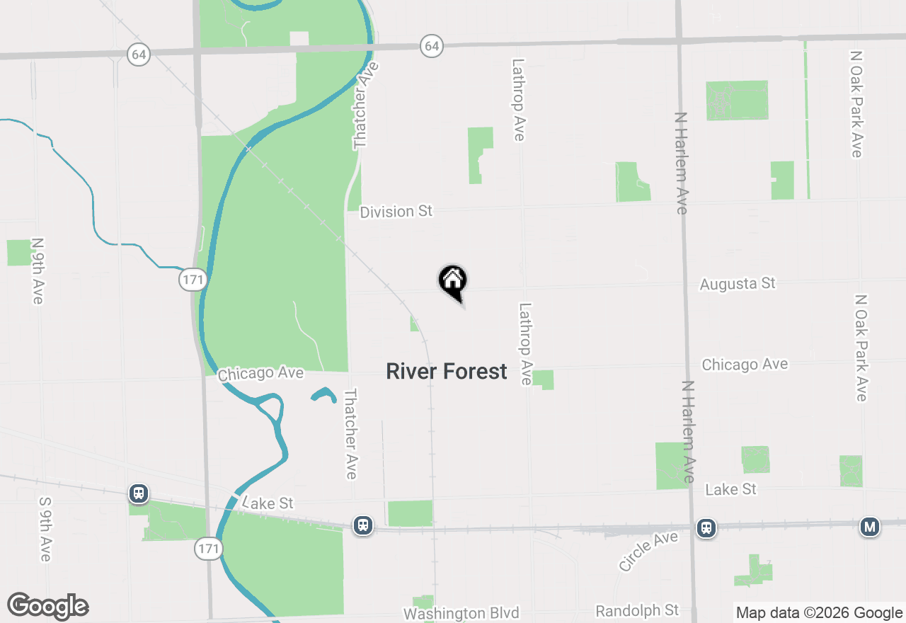 Map of 923 Park Avenue, River Forest, IL 60305