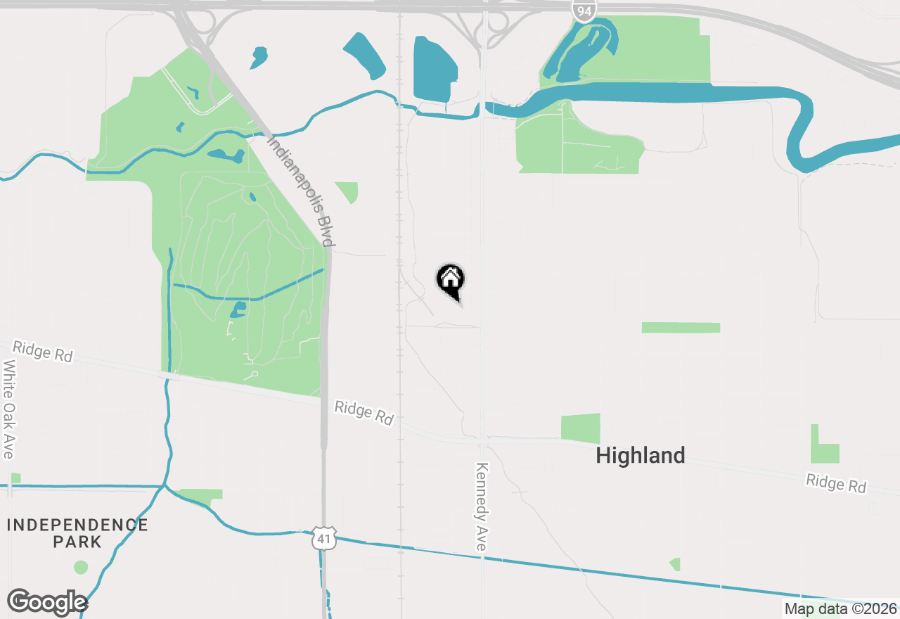 Map of 8426 Gordon Drive, Highland, IN 46322