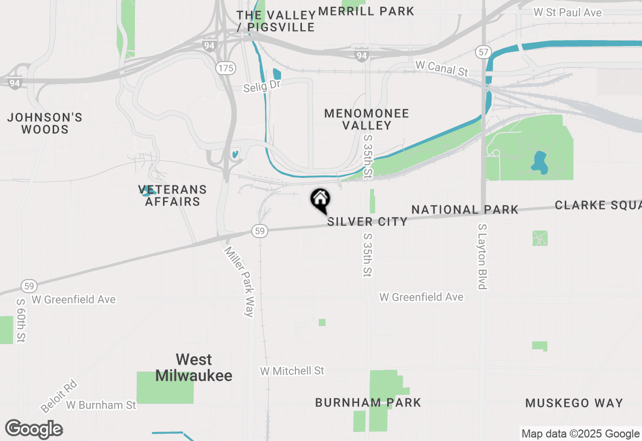 Map of 3814 W National Ave, Milwaukee, WI 53215