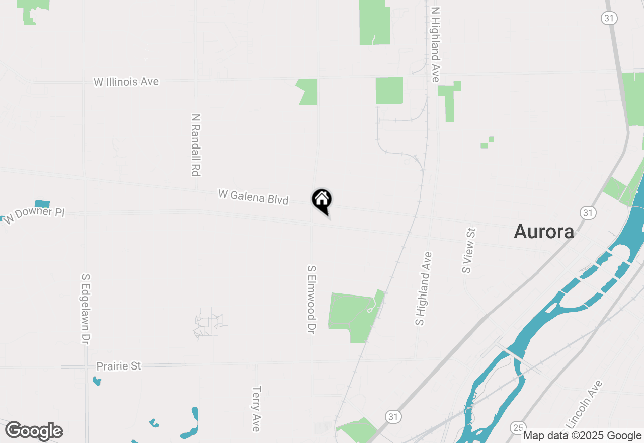 Map of 931 W Downer Place, Aurora, IL 60506
