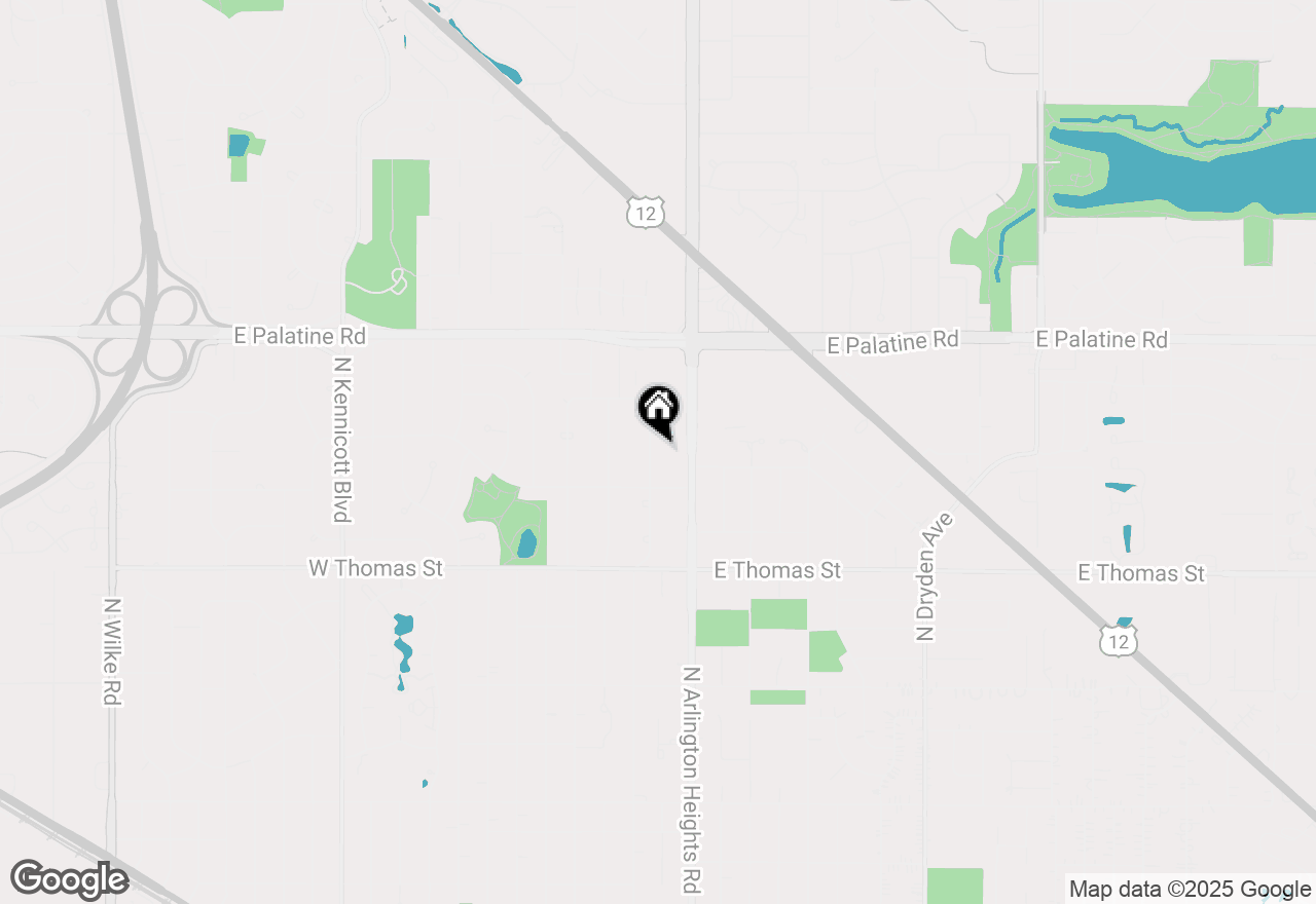 Map of 1627 N Evergreen Avenue, Arlington Heights, IL 60004