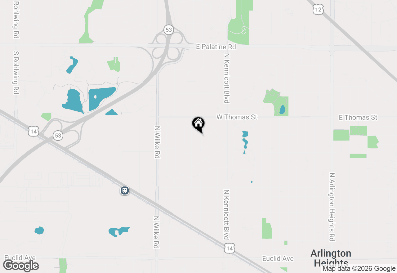 Map of 1402 N Harvard Avenue, Arlington Heights, IL 60004