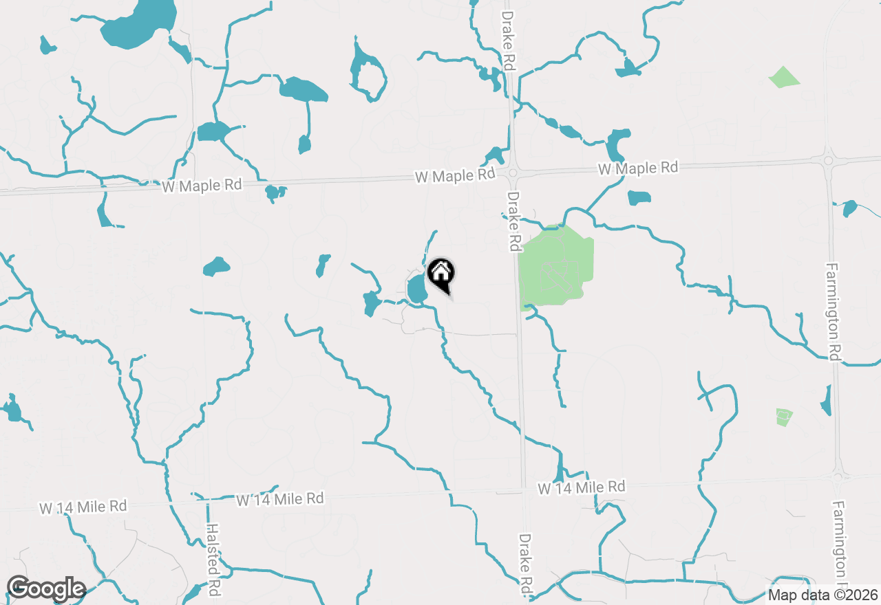Map of 6842 Indian  Creek Drive, West Bloomfield, MI 48322