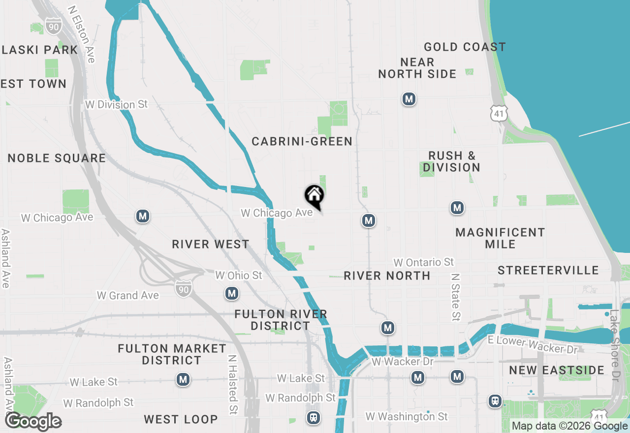 Map of 750 N Hudson Avenue #2503, Chicago, IL 60654