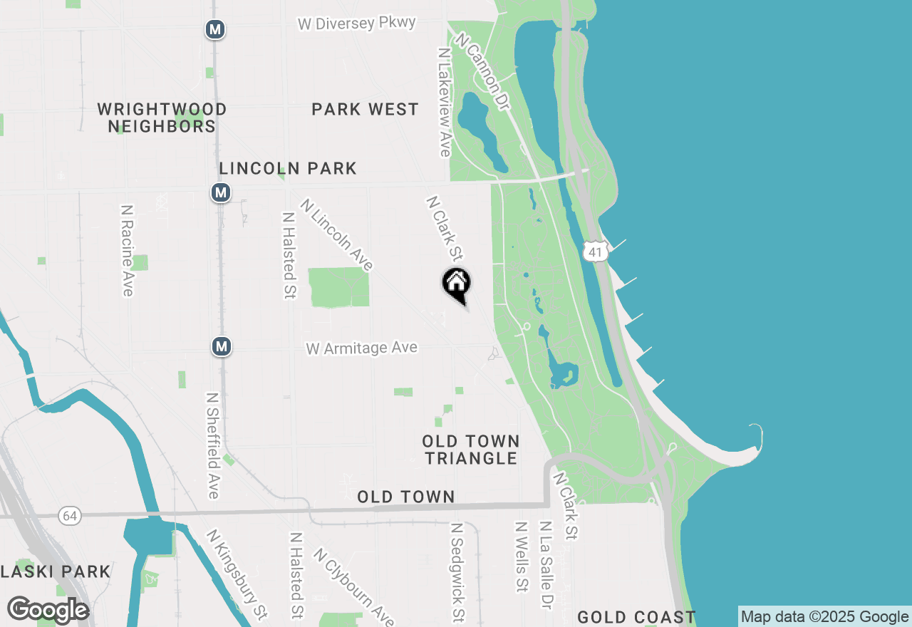 Map of 2051 N Sedgwick Street #1S, Chicago, IL 60614