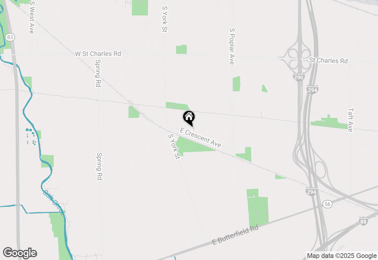 Map of 584 S Arlington Avenue, Elmhurst, IL 60126