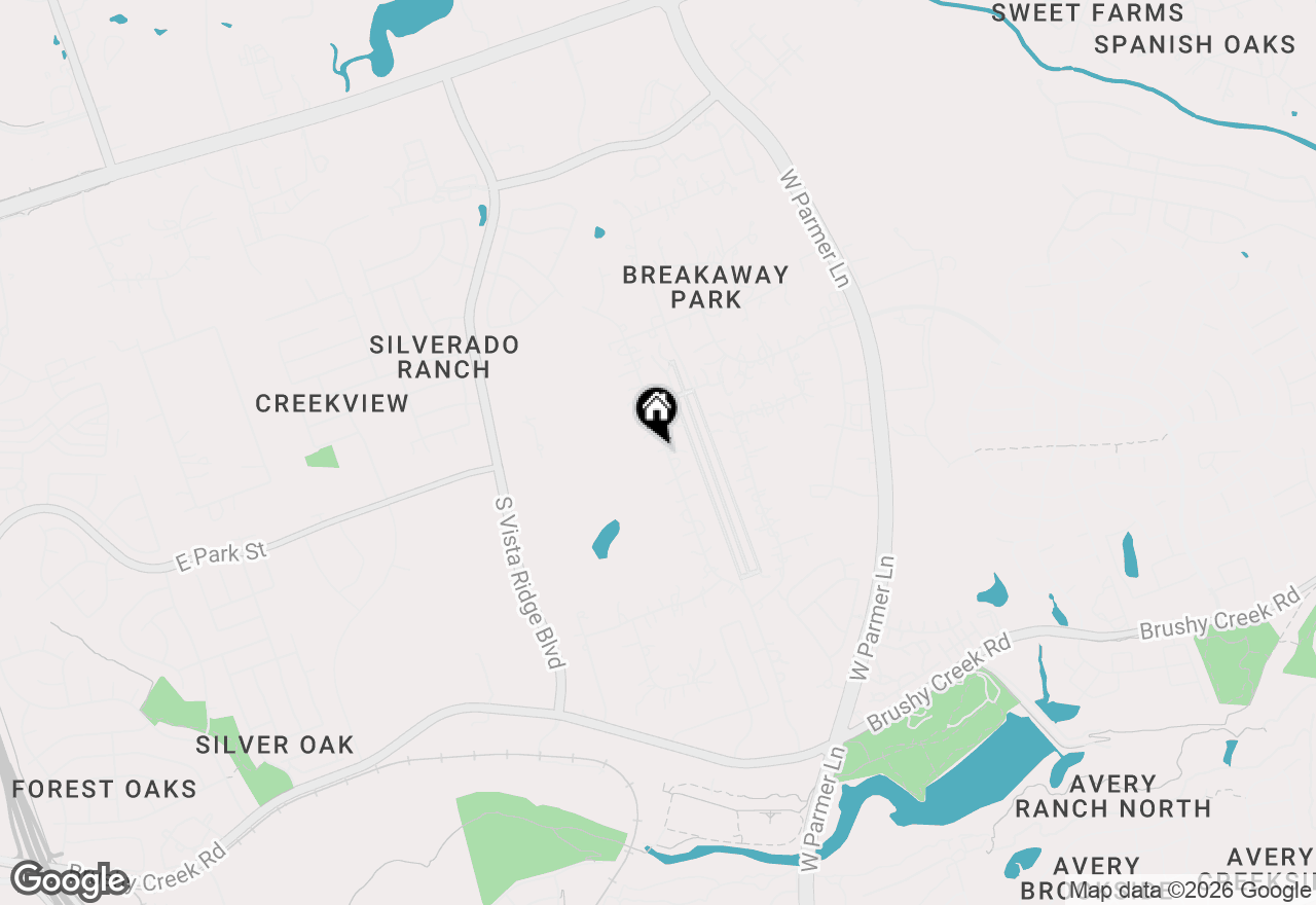 Map of 413 Breakaway Rd, Cedar Park, TX 78613