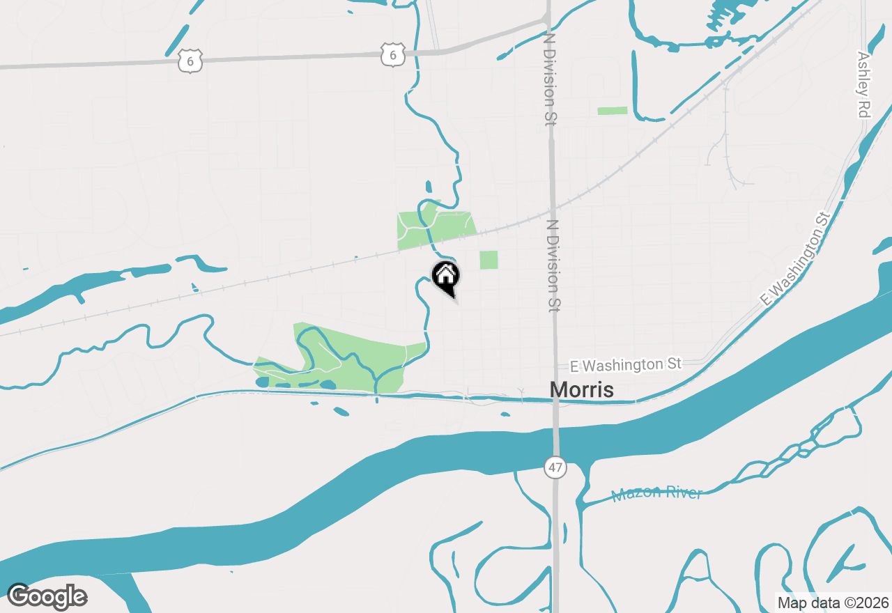 Map of 416 1/2 W Jackson Street, Morris, IL 60450