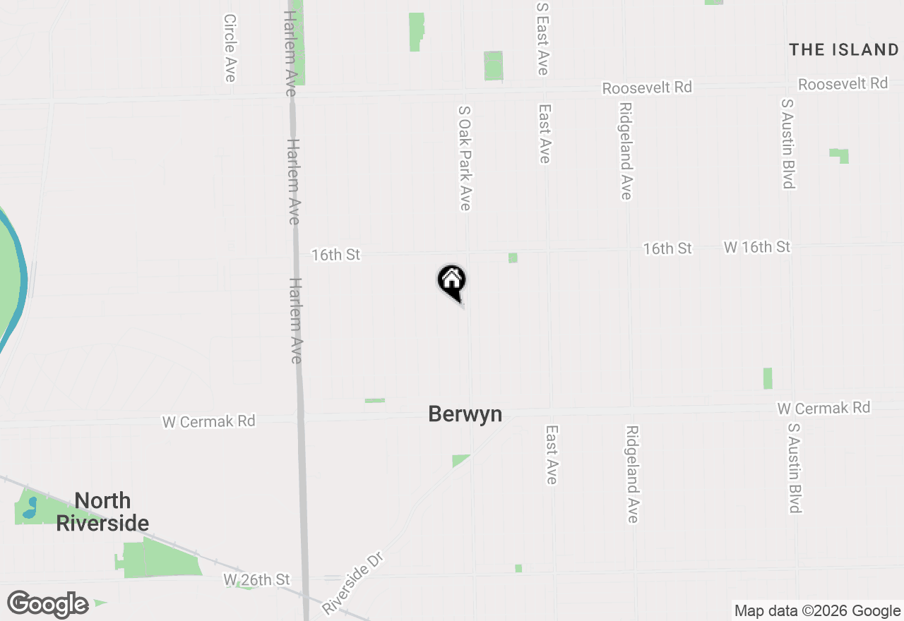 Map of 1821 Grove Avenue, Berwyn, IL 60402