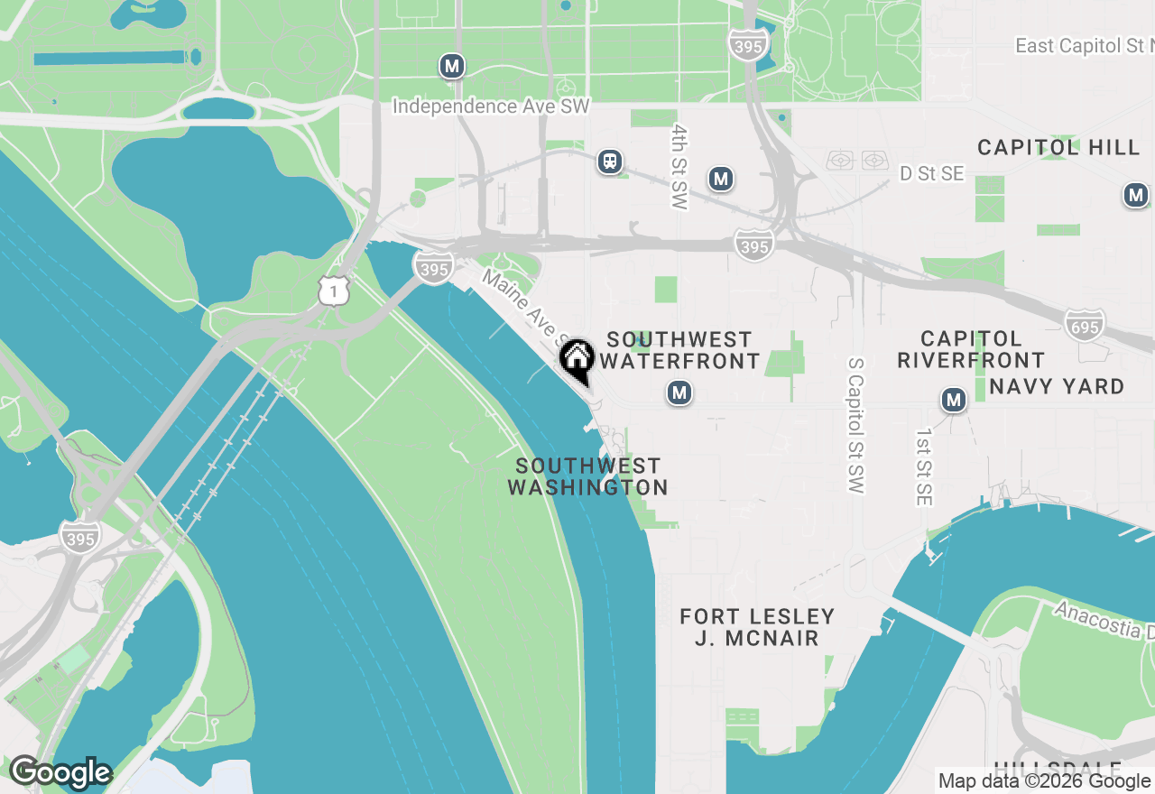 Map of 650 Wharf Street Sw #X48, Washington, DC 20024