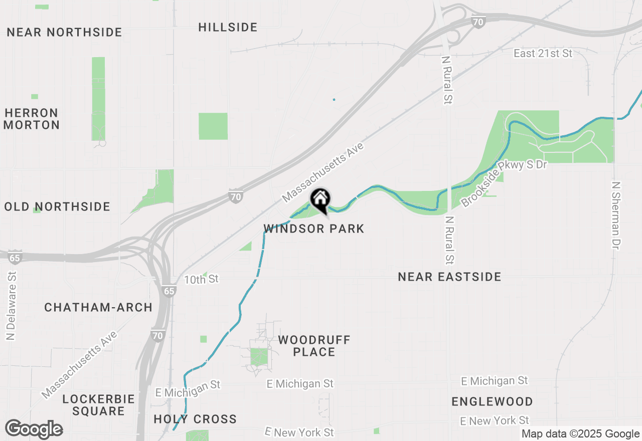 Map of 1849 Nowland Avenue, Indianapolis, IN 46201