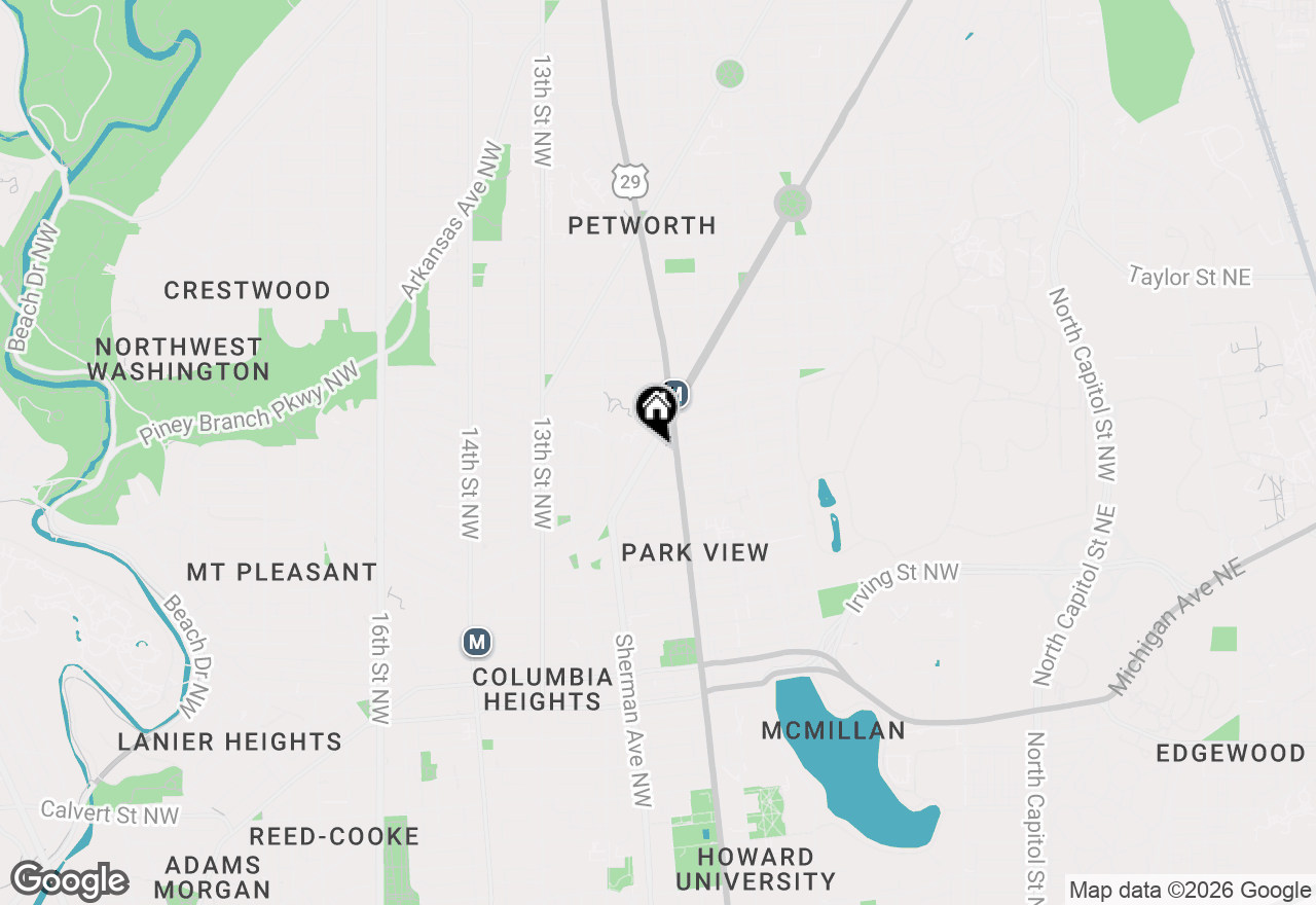 Map of 3639 New Hampshire Avenue Nw, Washington, DC 20010