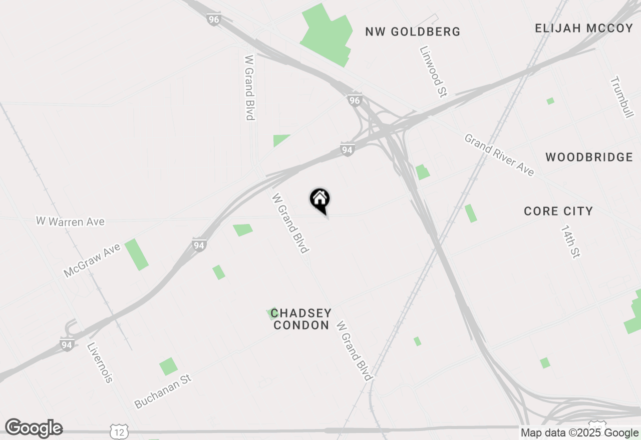 Map of 3837 W Warren Avenue, Detroit, MI 48208