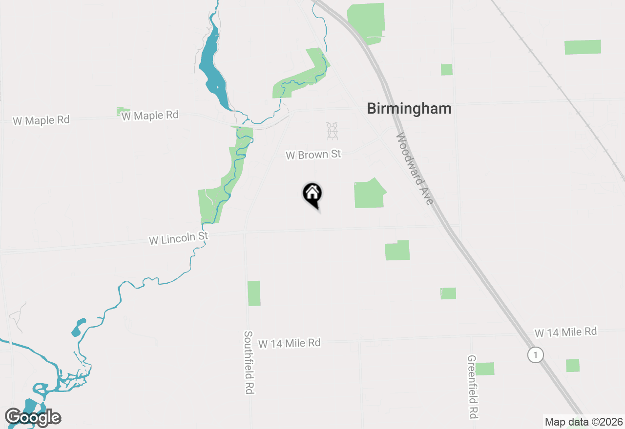 Map of 954 Chester Street, Birmingham, MI 48009