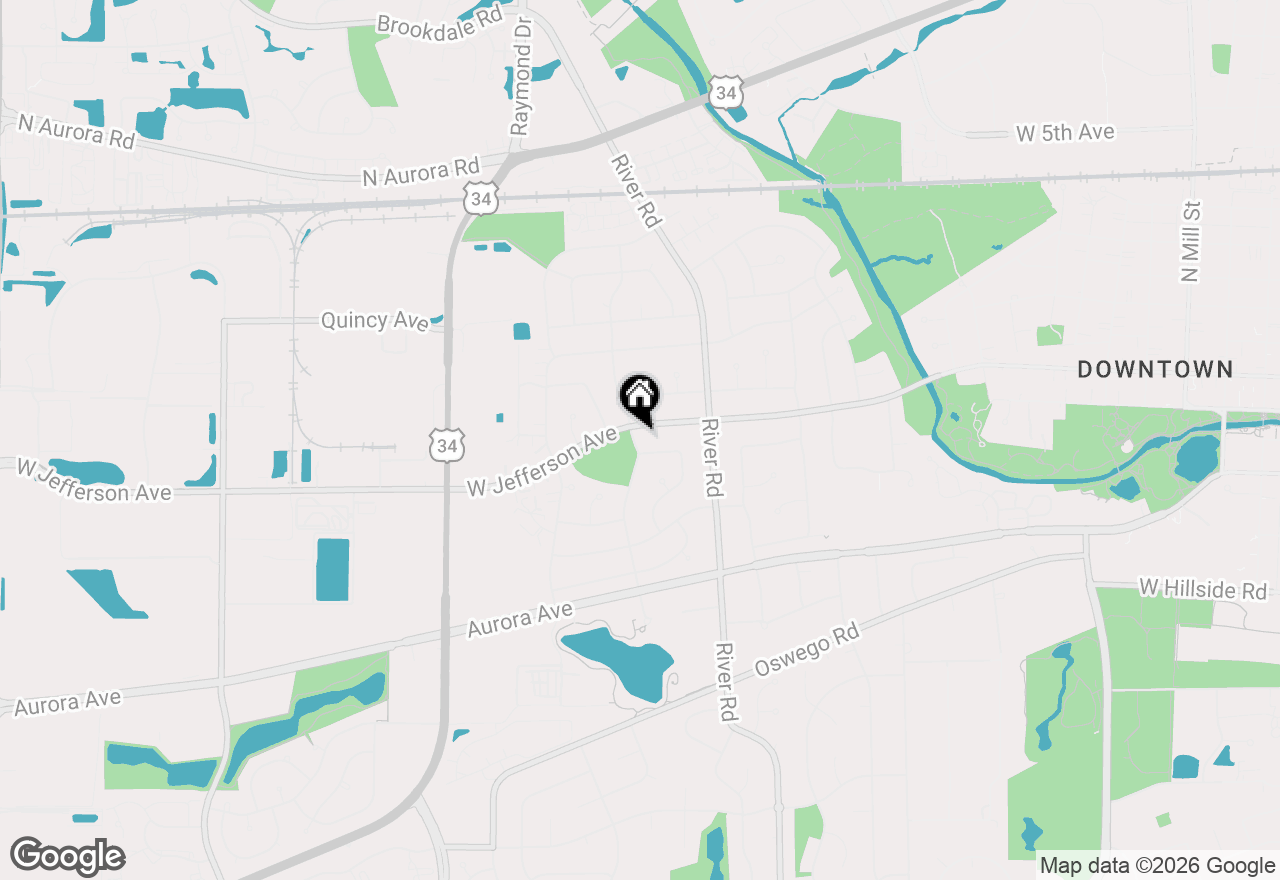 Map of 208 S Birchwood Drive, Naperville, IL 60540