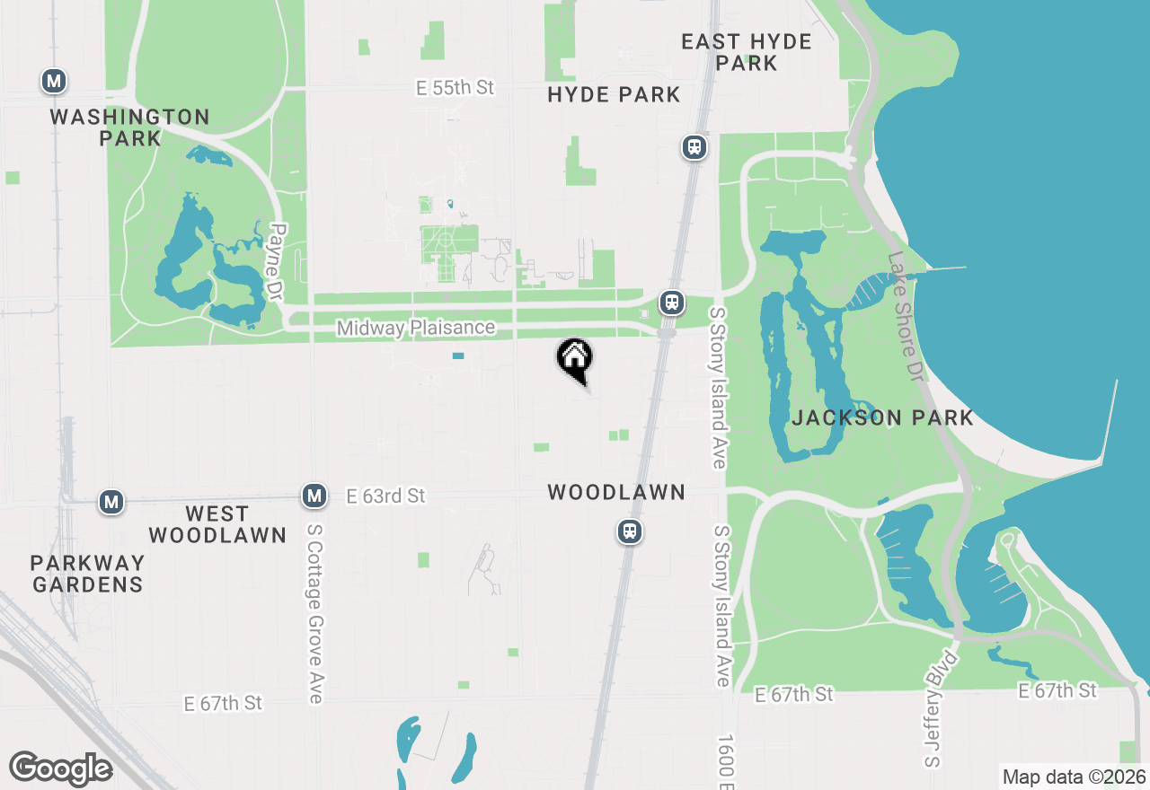 Map of 1329 E 61st Street, Chicago, IL 60637