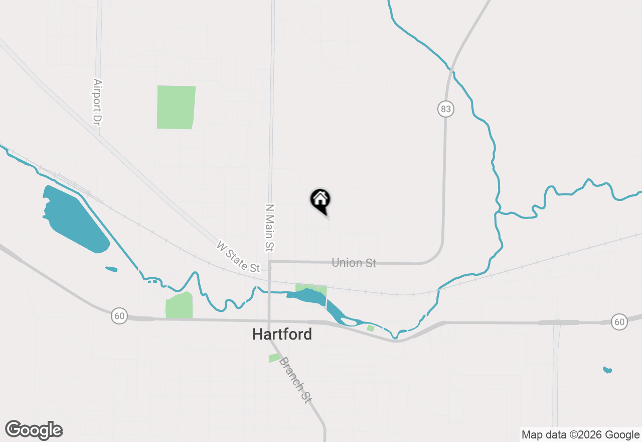Map of 306 Highland Ave, Hartford, WI 53027