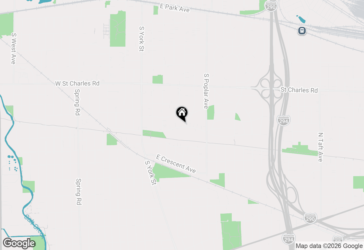 Map of 490 S Prairie Avenue, Elmhurst, IL 60126