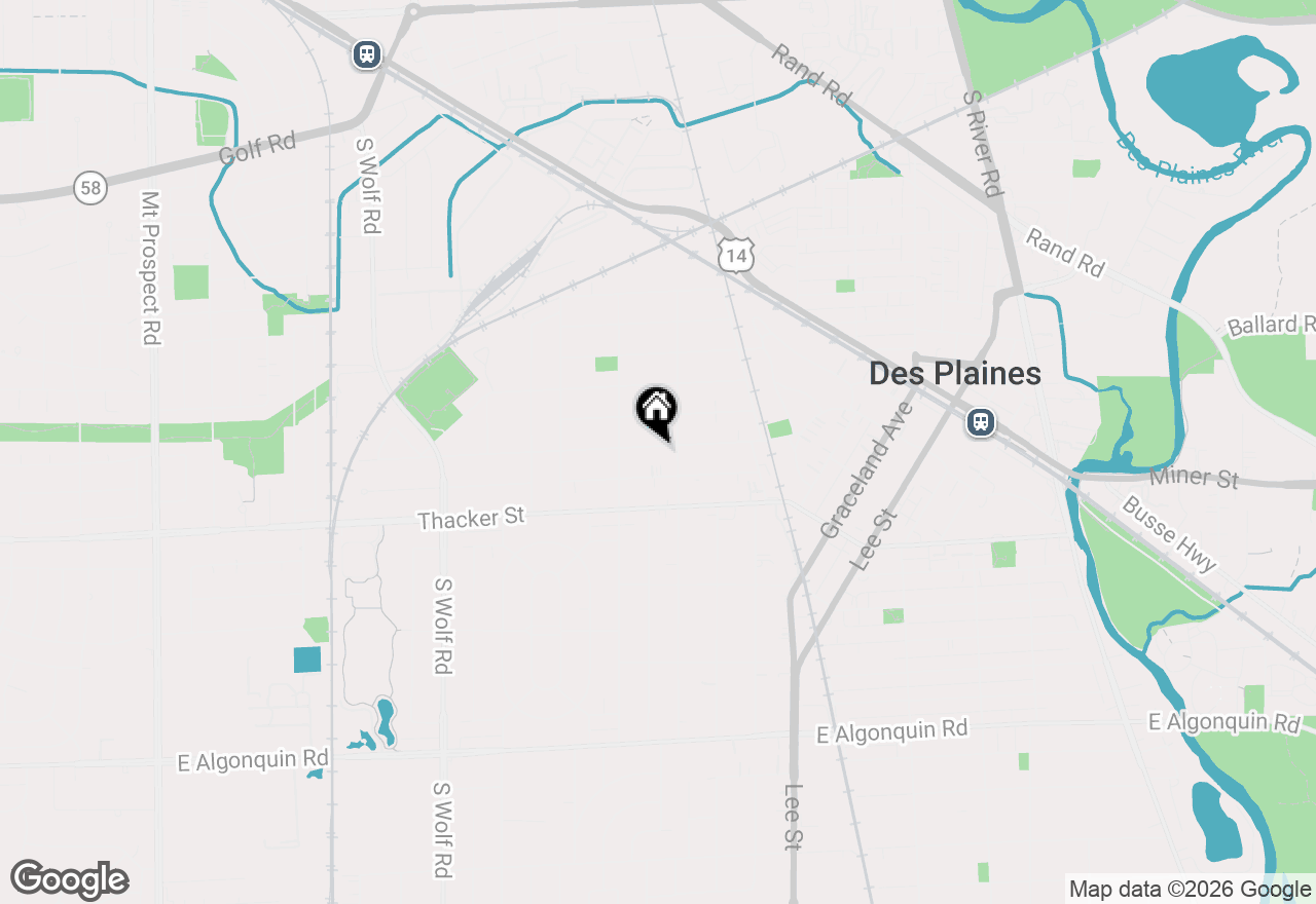Map of 963 E Prairie Street, Des Plaines, IL 60016