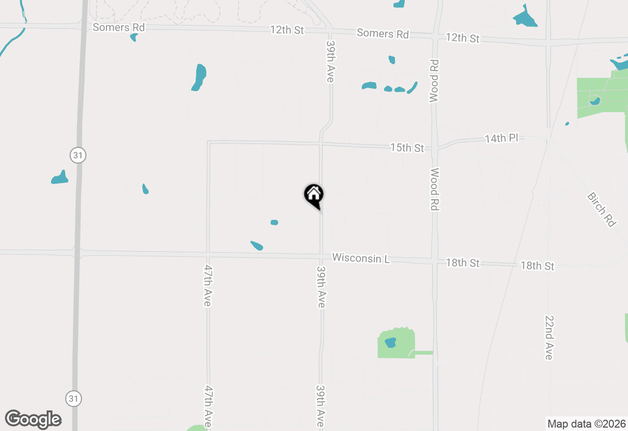 Map of 3909 16th Pl, Kenosha, WI 53144
