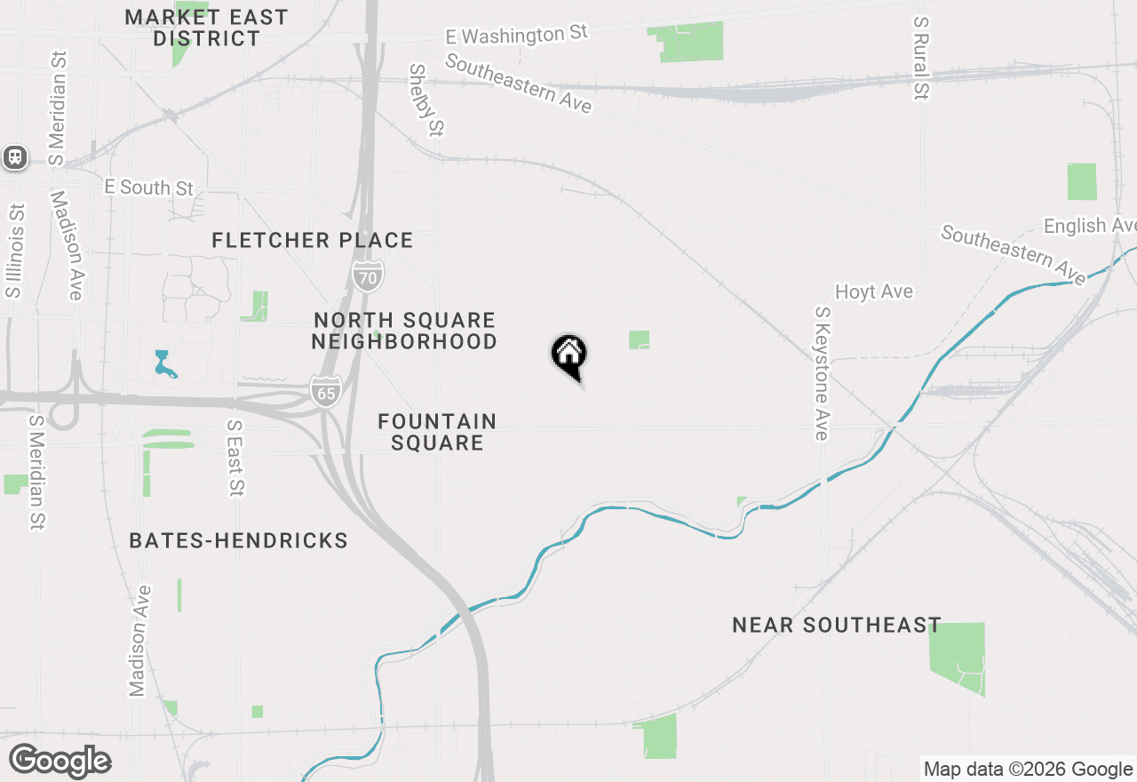 Map of 1502 Woodlawn Avenue, Indianapolis, IN 46203