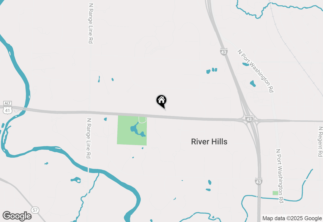 Map of 1746 N River Cir, River Hills, WI 53217