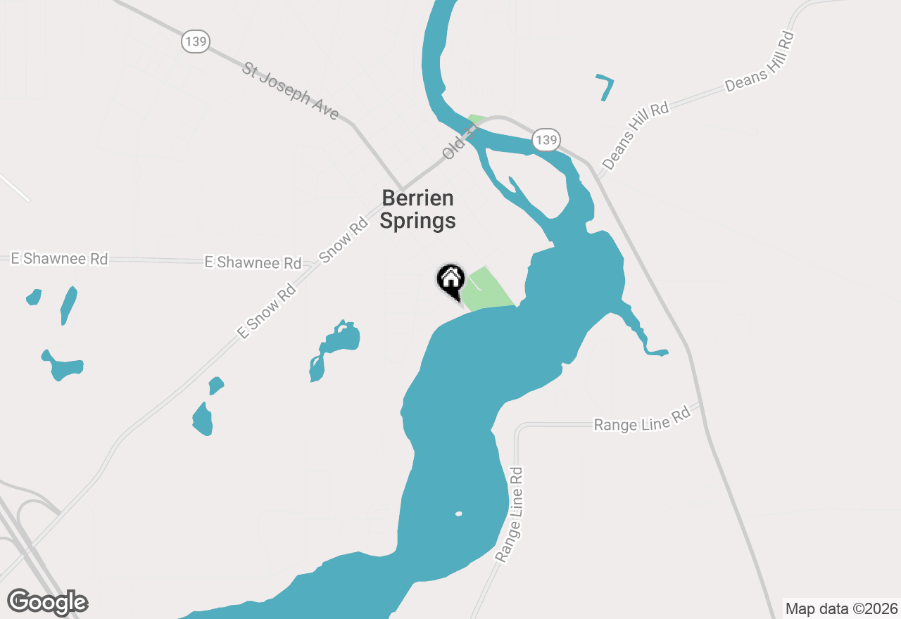 Map of 308 Fisher Court, Berrien Springs, MI 49103
