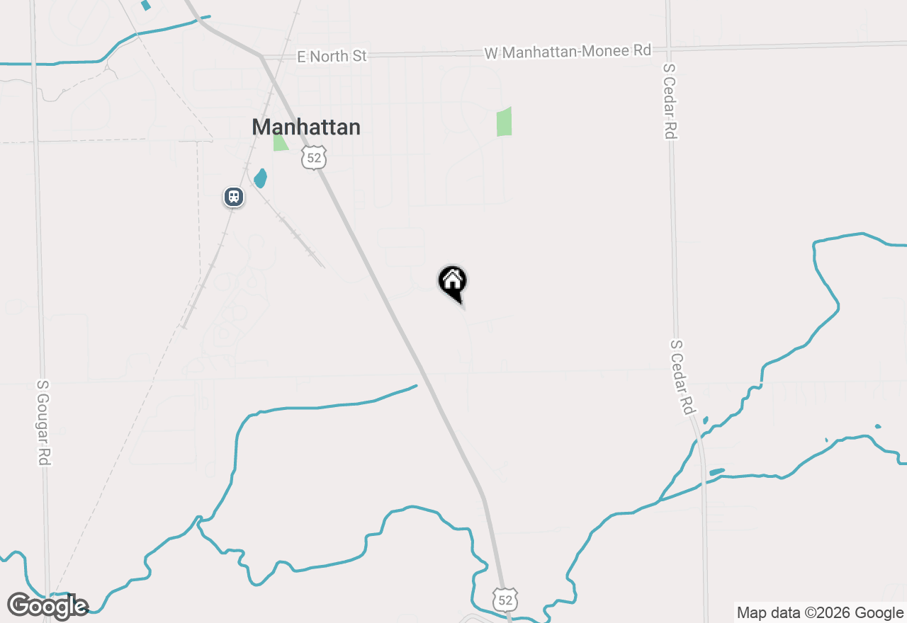 Map of (Address confidential), Manhattan, Illinois 60442