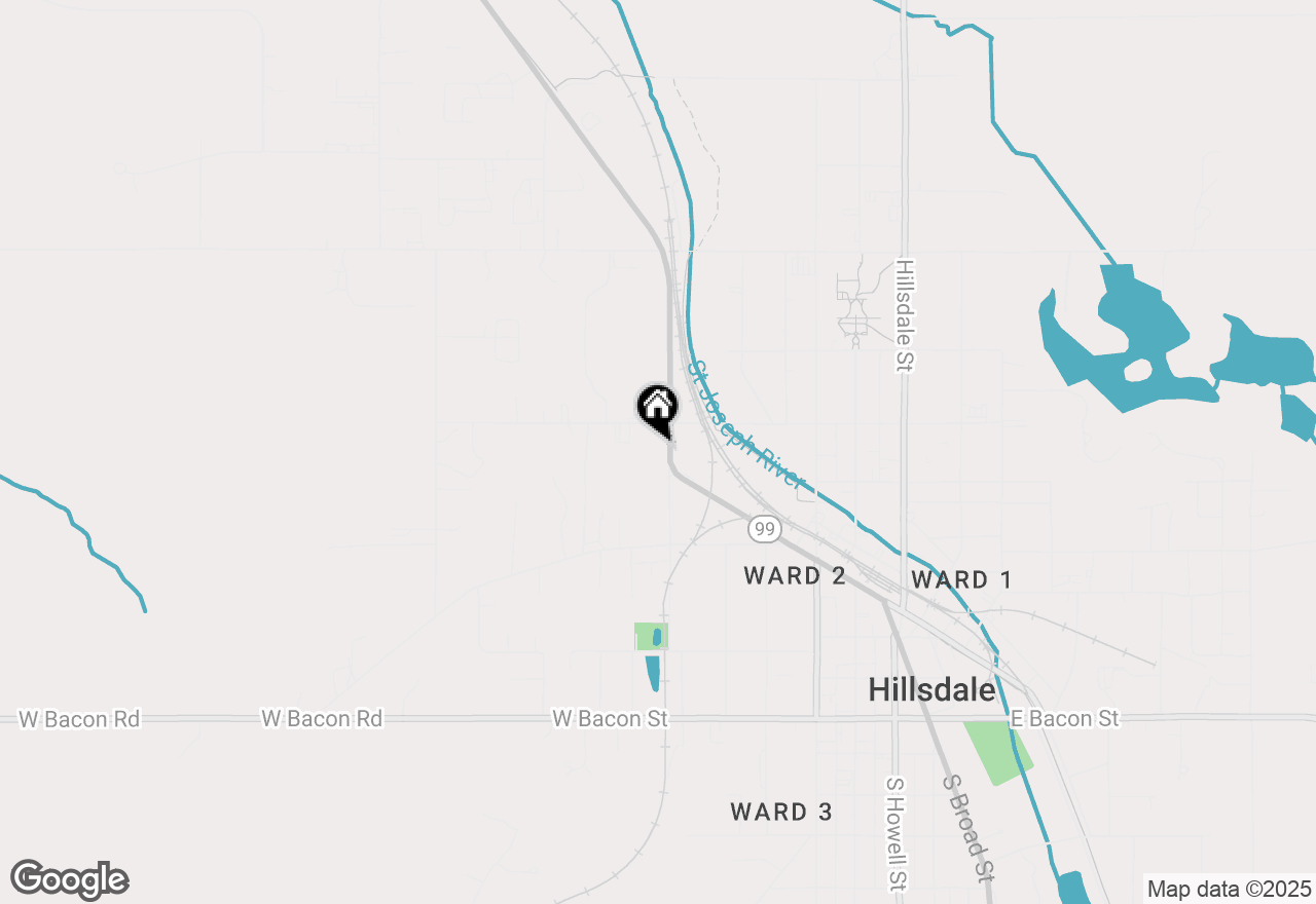 Map of 182 W Carleton Road, Hillsdale, MI 49242