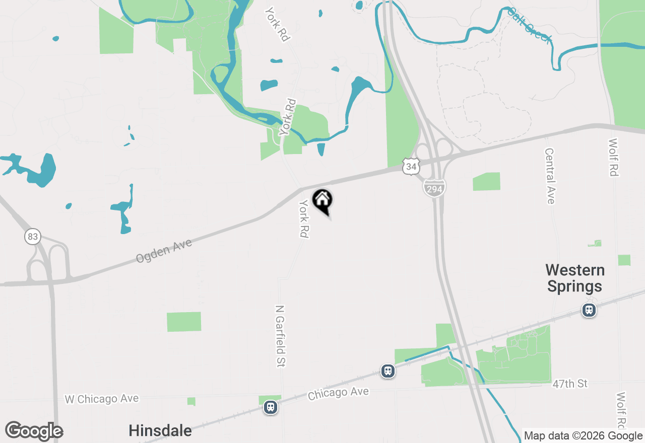 Map of 229 Fuller Road, Hinsdale, IL 60521