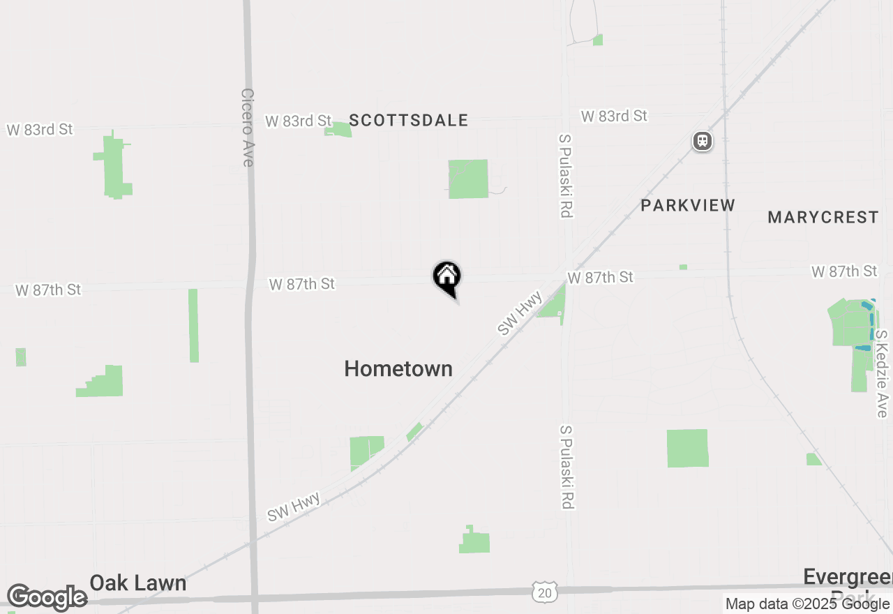 Map of 8740 S Beck Place, Hometown, IL 60456